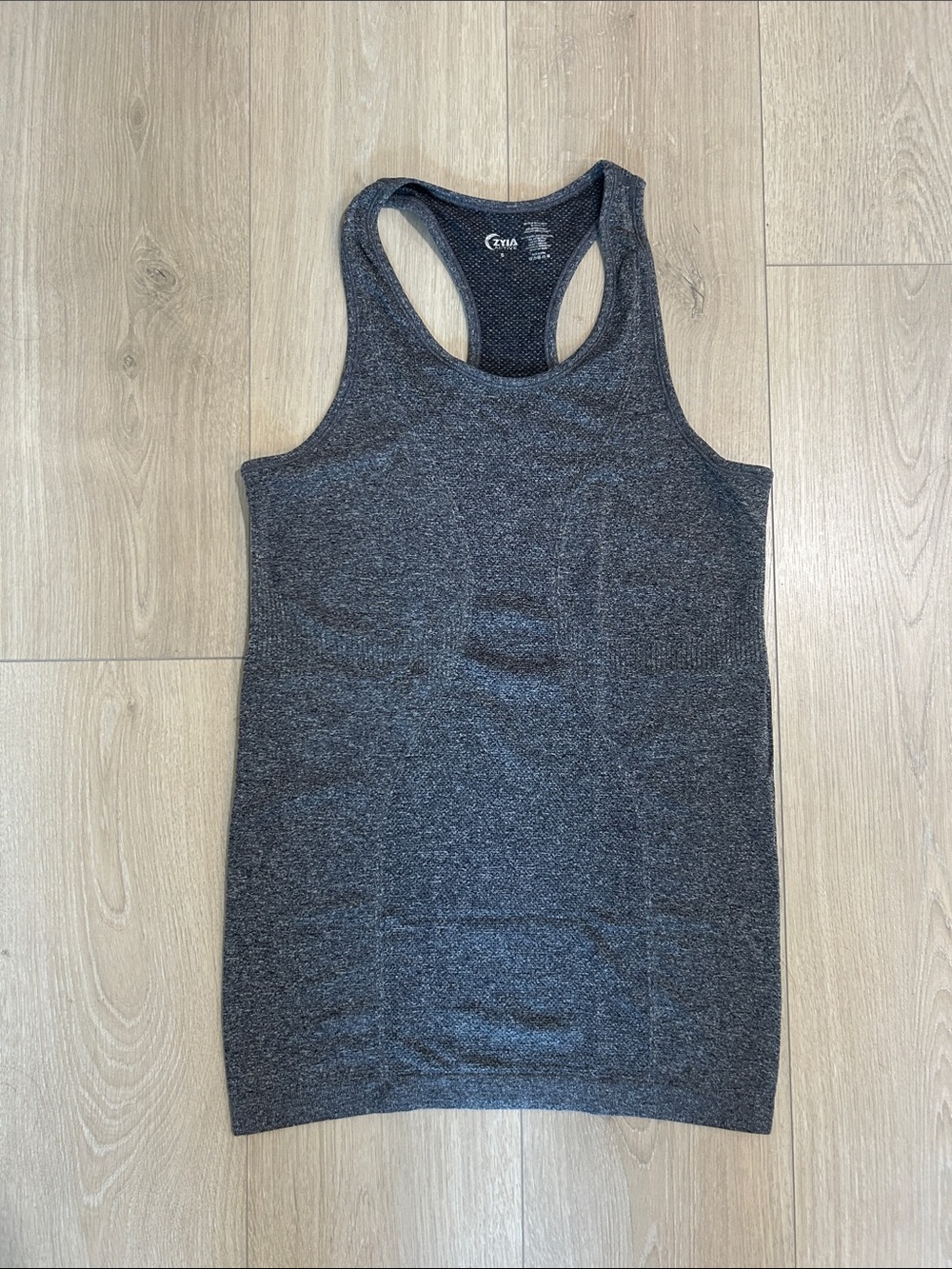 ZYIA Charcoal Heather Racerback Tank - small